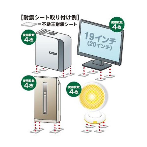 不動王 地震対策 強粘着シート 耐荷重:70kgタイプ(FFT-106)_2