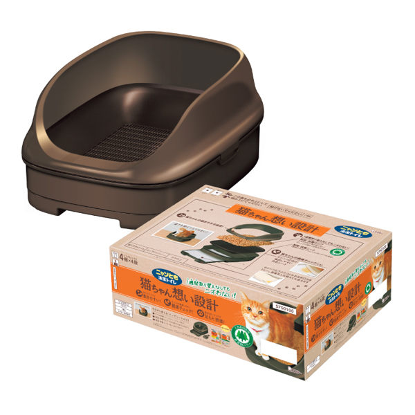 ニャンとも清潔トイレセット　オープンタイプ　買ってすぐに使える取替品付き(チップ、シート約1カ月分)_6