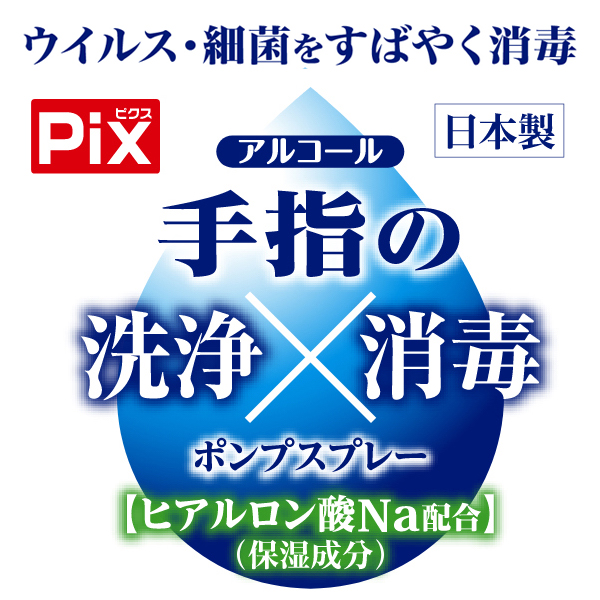 Pix アルコール 手指の洗浄×消毒ポンプスプレー ケース販売《メーカー直送・代引不可》_2