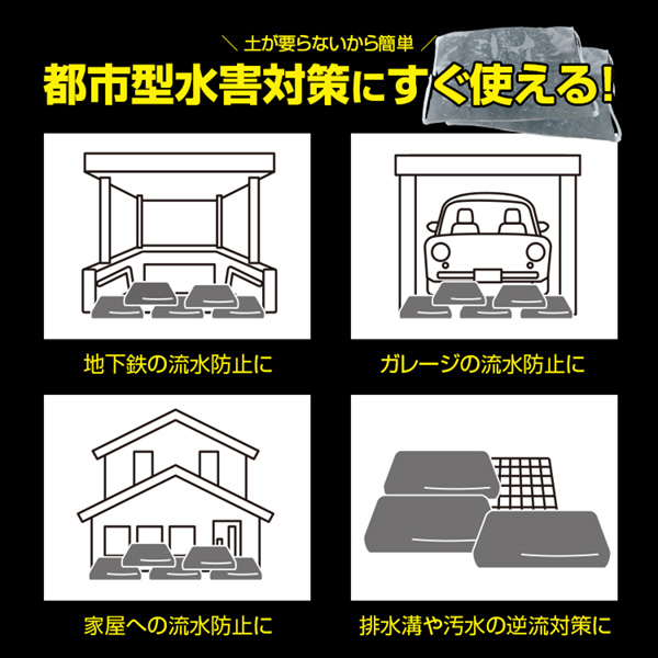 BR-15000 水でふくらむ! 吸水土のう (水のう) 【5枚入】_2