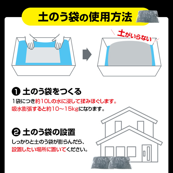 BR-15000 水でふくらむ! 吸水土のう (水のう) 【5枚入】_6
