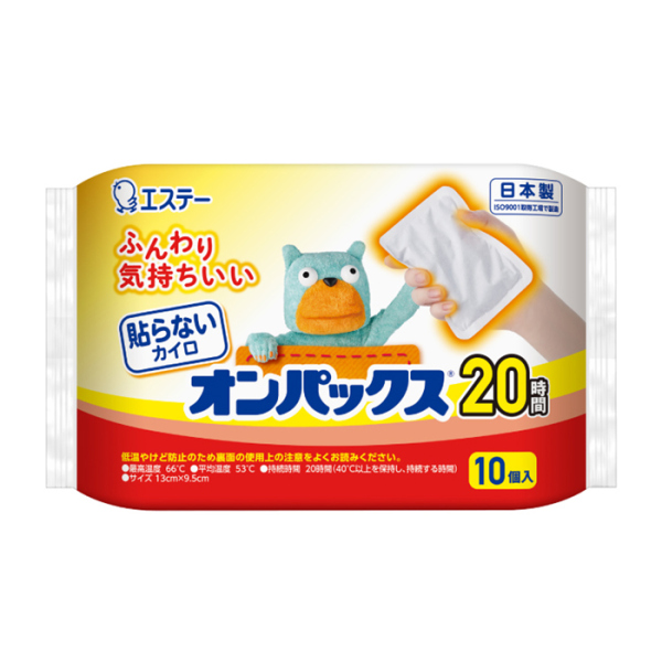 エステー 貼らないオンパックス 24袋セット(1袋10枚入)20時間持続【お得なまとめ買い商品】《メーカー直送・代引不可》
