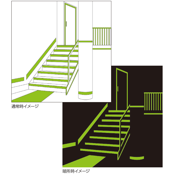 高輝度蓄光式テープ　α-FLASH 009_2