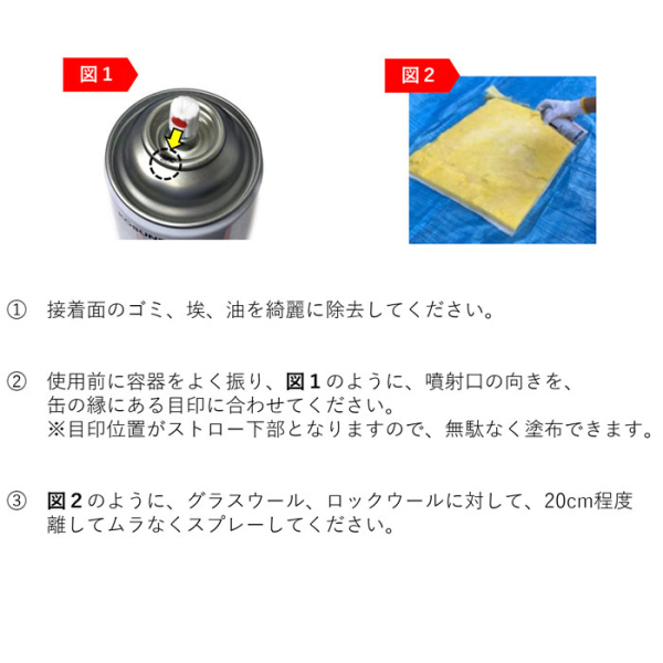 多用途スプレーのり Jet-1 [420ml 20本セット] ホルムアルデヒド、4VOC非含有【高分子商事】《メーカー直送・代引不可》_3