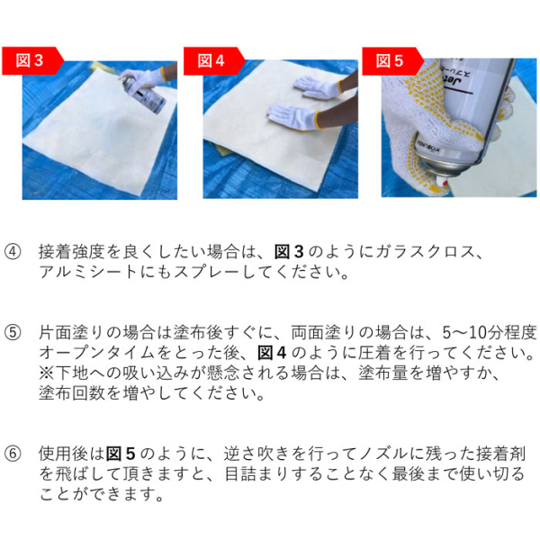 多用途スプレーのり Jet-1 [420ml 20本セット] ホルムアルデヒド、4VOC非含有【高分子商事】《メーカー直送・代引不可》_4