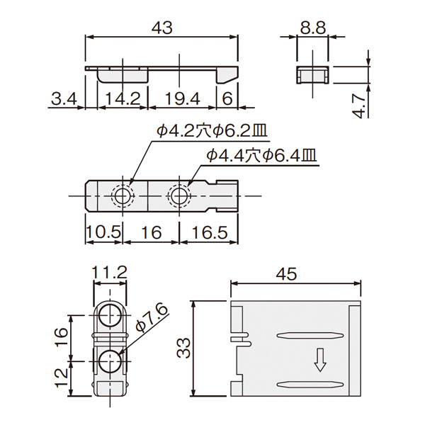 FCW-8100-K(重量SDシリーズ 2wayソフトクローズ上部吊り車)_6