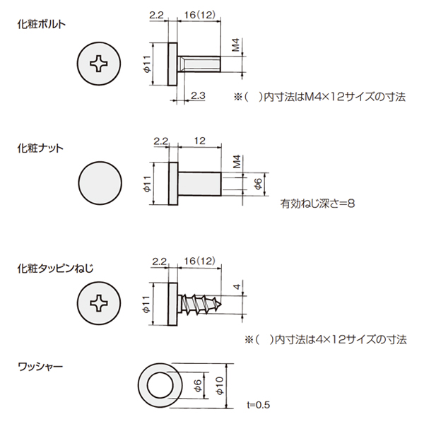ガラス止め用化粧ねじ(小箱単位)_2