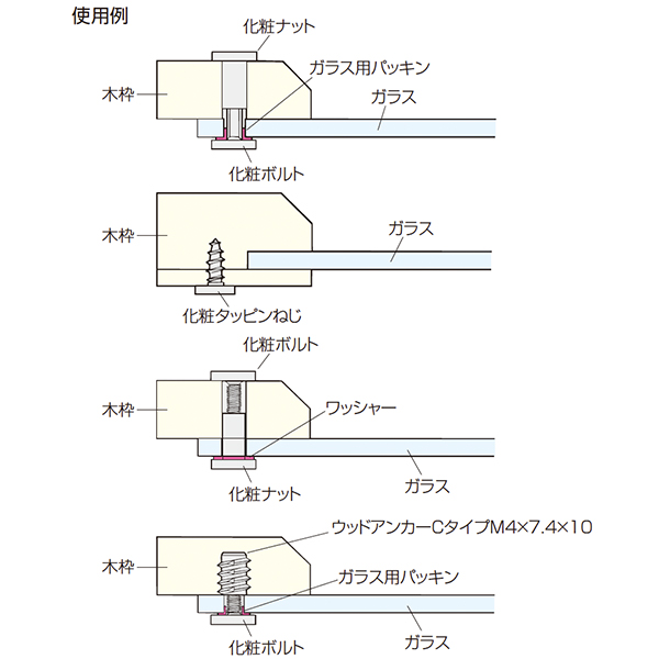 ガラス止め用化粧ねじ(小箱単位)_3