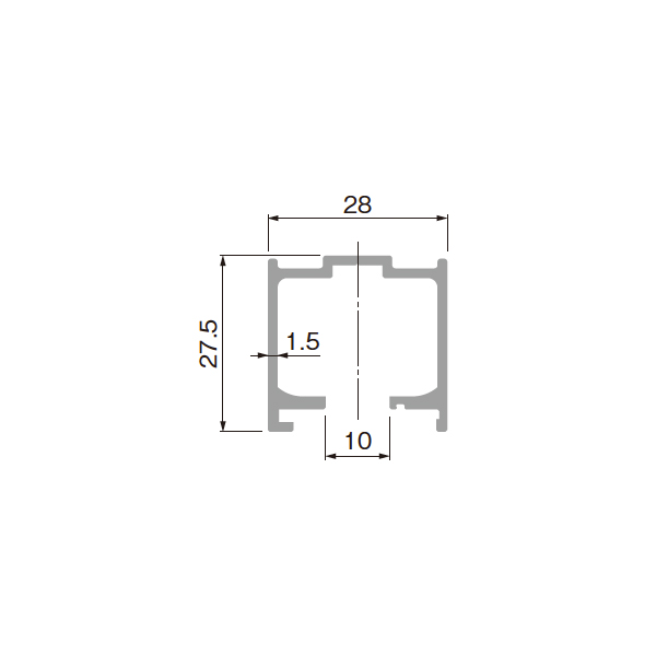 HR-158TB(戸袋用開口側上部レール)_2