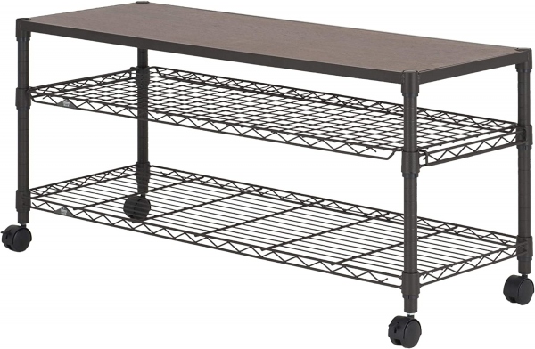 NO1152-3　ルミナス ノワール TV台　3段110W　幅111×奥行41×高さ52cm　ポール径25mm《メーカー直送・代引不可》