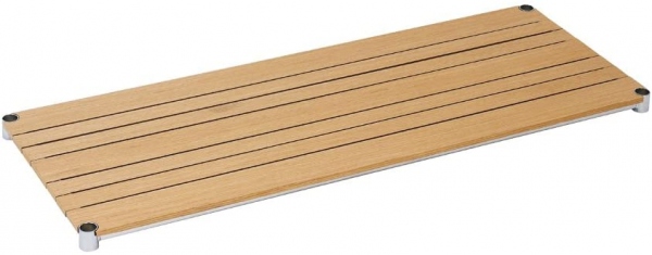WS1245-NA　棚板 ウッドシェルフ　スチールシェルフ幅121.5cm奥行46cm　スリーブ別売　ポール径25mm　ナチュラル《メーカー直送・代引不可》