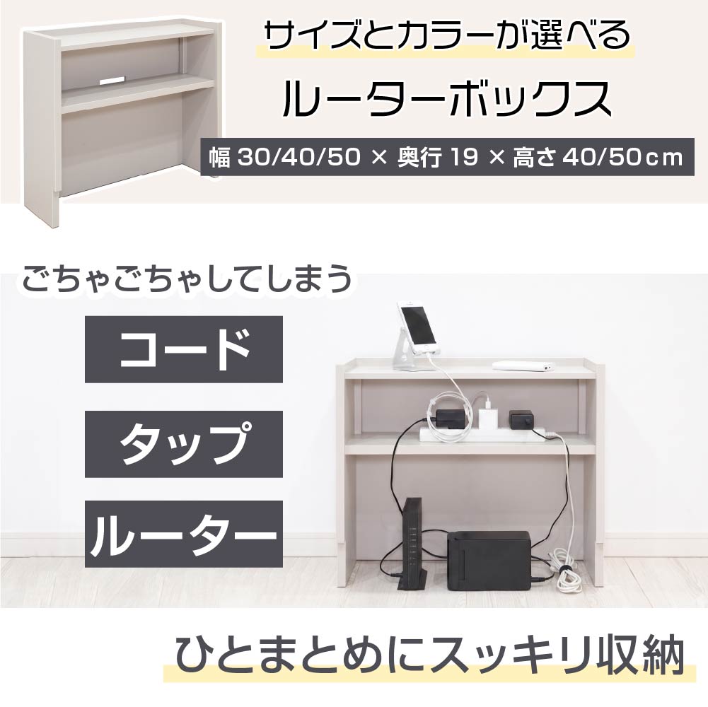 【セミオーダー】 日本製 完成品 表面不燃メラミン化粧板 ルーターボックス monoLAB. モノラボ_2