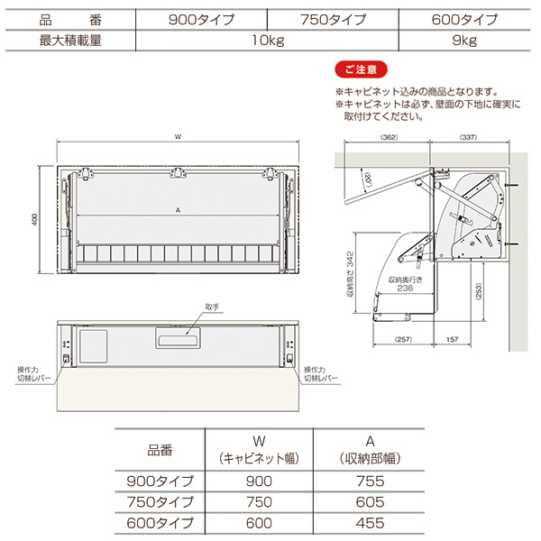 ワンステッププルダウン 900タイプ/750タイプ/600タイプ 《取り寄せ商品・代引不可》_2