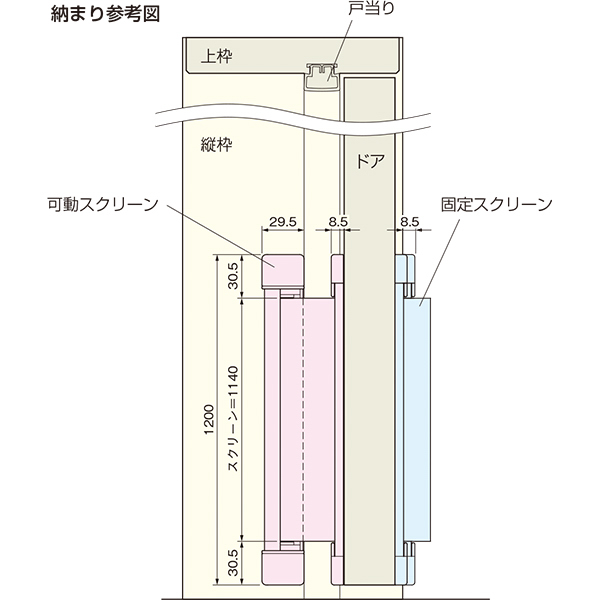 ドアすきまスクリーン【室内木製ドア用指はさみ防止スクリーン】_2