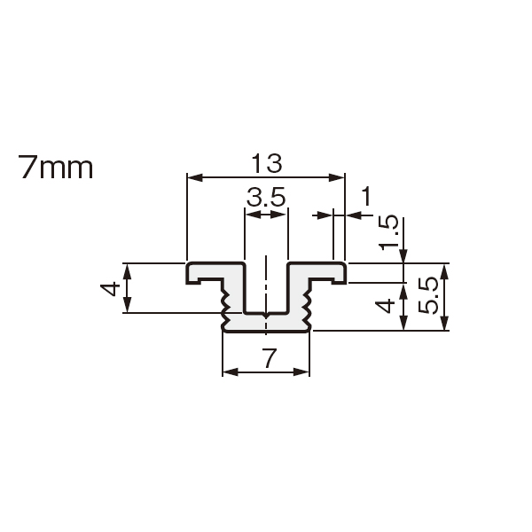 ランサーT型レール 7mm(引戸用レール金物)_2