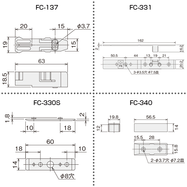 ATOM公式】FC-122セット(ソフトクローズ上部ガイド) | アトム