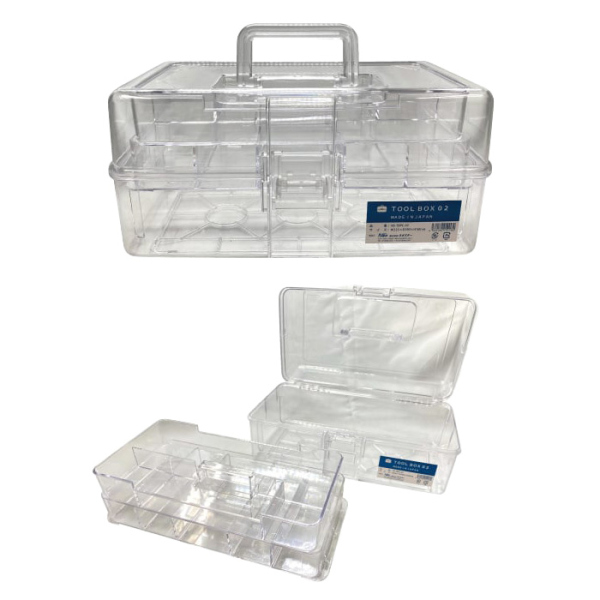 透明工具箱 TOOL BOX ポリカーボネイト製 クリアツールケース 3タイプ 60セット販売 オトクなまとめ買い商品_3