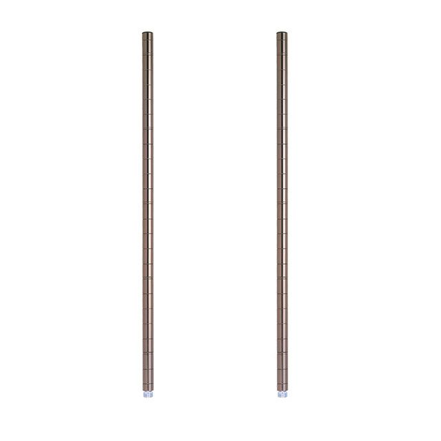 ADD-BN1960 ルミナススチールラック 延長用ポール 長さ61.5cm ルミナスブラック 2本セット 【ポール径19mm】【メーカー直送代引不可】