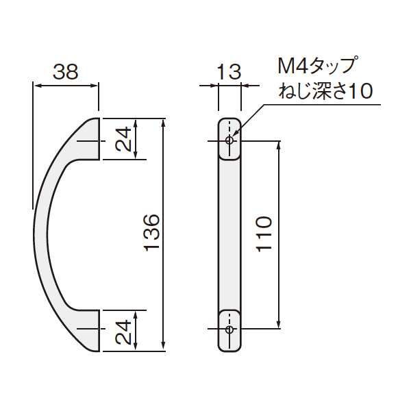 2軸丁番用中央部ハンドル(折戸用2軸丁番)_2
