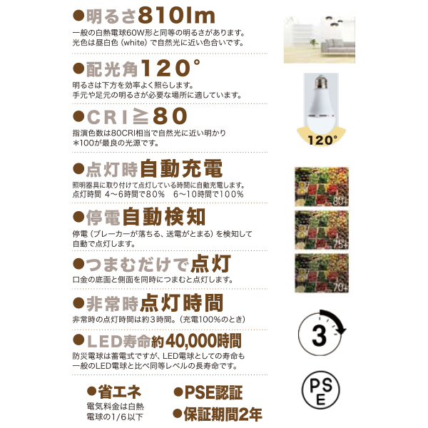 防災用電球KS-01《取り寄せ商品・代引不可》_5