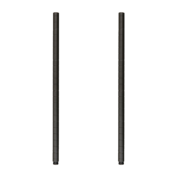 NOADDP2560 ルミナススチールラック 延長用ポール 長さ61.5cm ルミナスノワール 2本セット 【ポール径25mm】【メーカー直送代引不可】
