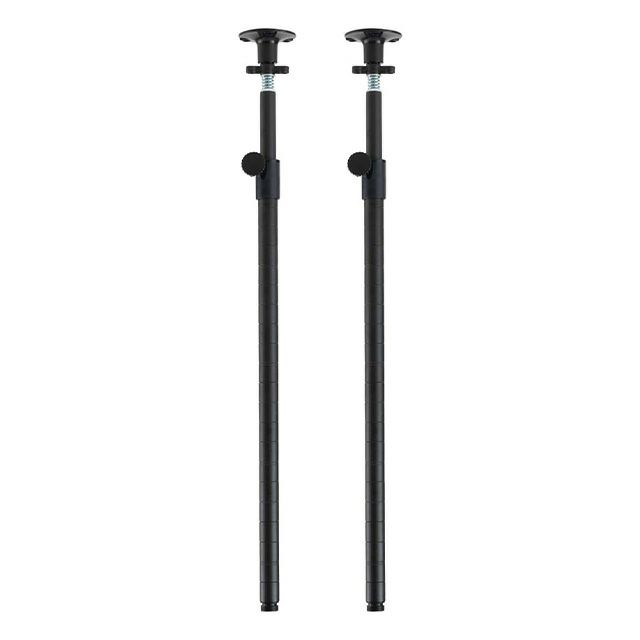 NOADD-P60J ルミナススチールラック 延長用突っ張りポール 長さ62cm～100cm ルミナスノワール 2本セット 【ポール径25mm】【メーカー直送代引不可】