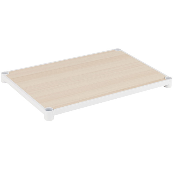 LL6040-WD ルミナススチールラック ウッドシェルフ(棚板) 幅60cm ルミナスラテ 幅61×奥行41cm 【スリーブ付】【ポール径25mm】【メーカー直送代引不可】