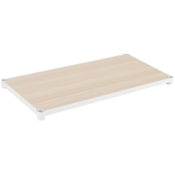LL8040-WD ルミナススチールラック ウッドシェルフ(棚板) 幅80cm ルミナスラテ 幅81×奥行41cm 【スリーブ付】【ポール径25mm】【メーカー直送代引不可】