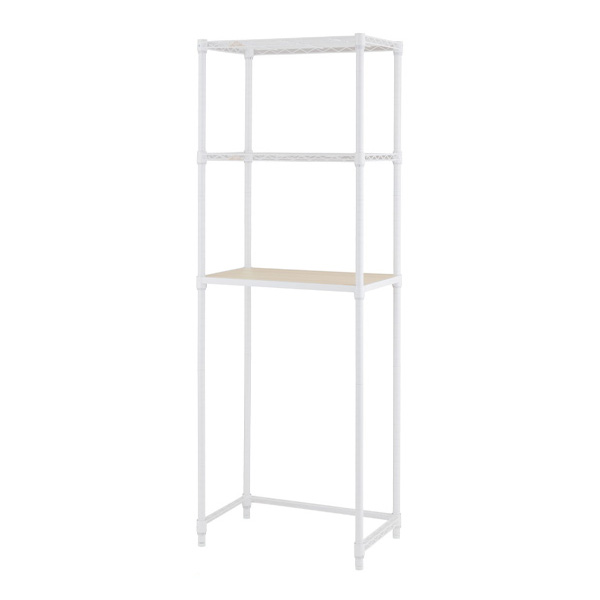 LL6018-KB ルミナススチールラック キッチンラック 幅60cm 3段 ルミナスラテ 幅61×奥行41×高さ174cm 【ポール径25mm】【メーカー直送代引不可】