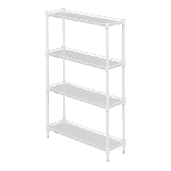 LL2060-4WH ルミナススチールラック キッチンラック 幅20cm 4段 ルミナスラテ すき間収納ラック 幅19.5×奥行59.5×高さ90.5cm 【ポール径19mm】【メーカー直送代引不可】