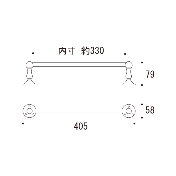 タオルバー 36 SB[ゴーリキアイランド 640812]_2