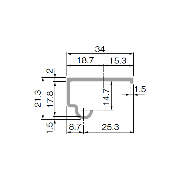 FF-150S(FFシステム 上部レール 上枠直付タイプ 1本引き)_2