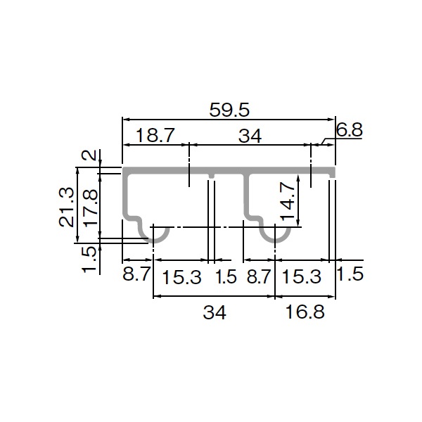 FF-150W(FFシステム 上部レール 上枠直付タイプ 2本引き)_2