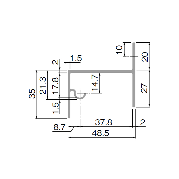 FF-160S(FFシステム 上部レール 壁付タイプ)_2