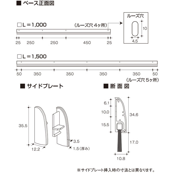 フロアーリック店舗ドア用・面付タイプ(下框用気密材)《取り寄せ商品・代引不可》_3