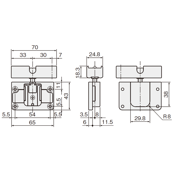 HR-250-SL(HRシリーズ　吊元上部固定ブロック)_2