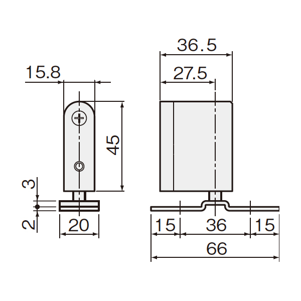HR-450N(HRシリーズ 下部吊元固定金具)_2