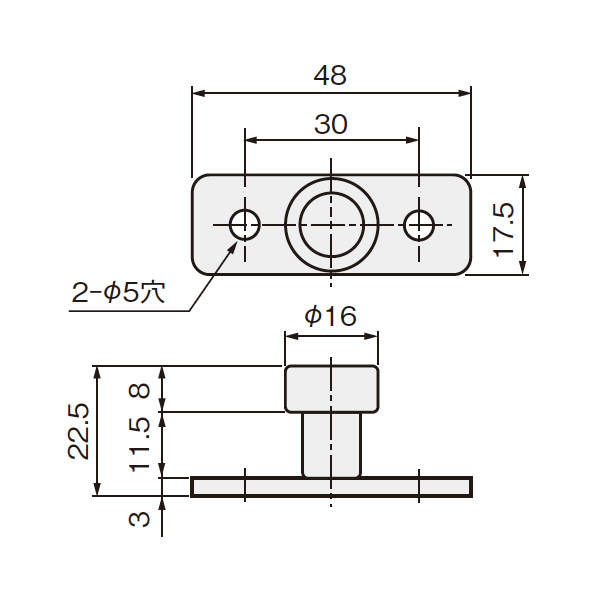 FG-080(上吊式引戸金具用下ガイド 旧品名:SD-4000)_2