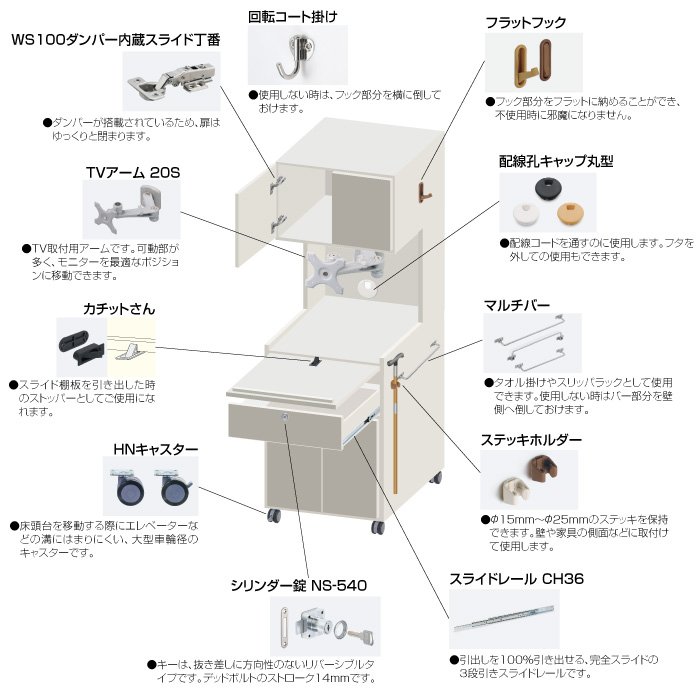 床頭台用金具 | アトムダイレクトショップ
