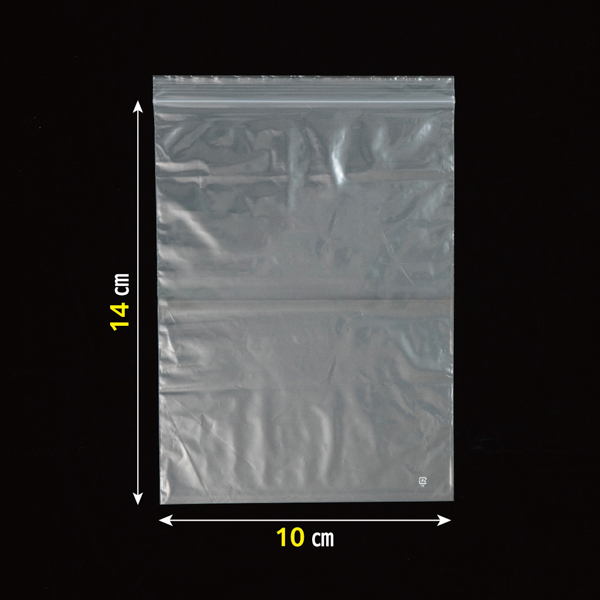 EG-4 チャック付き ポリ袋 無地タイプ E 透明 サイズ100×140×0.04mm 40冊入 (1冊200枚入・計8000枚入)_2