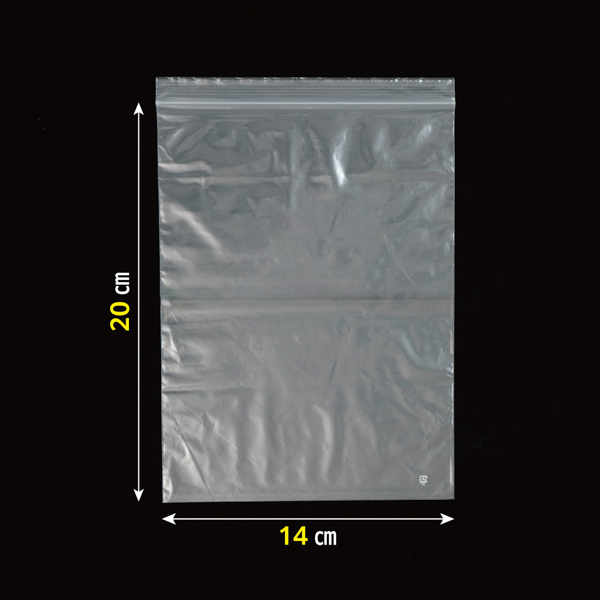 GG-4 チャック付き ポリ袋 無地タイプ G 透明 サイズ140×200×0.04mm 50冊入 (1冊100枚入・計5000枚入)_2