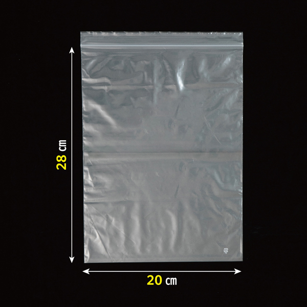 IG-4 チャック付き ポリ袋 無地タイプ I 透明 サイズ200×280×0.04mm 25冊入 (1冊100枚入・計2500枚入)_2