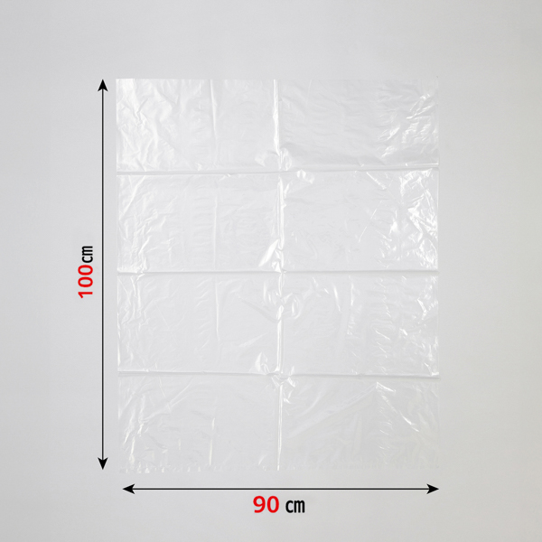PL98 業務用重量物対応 90L ゴミ袋 透明 0.08mm厚 10冊入 (1冊10枚入・計100枚入)_2