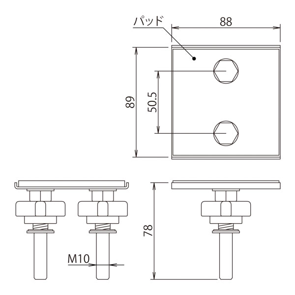XA-444 C形アジャスターダブル[2×4メイト・ツーバイフォーメイト]《取り寄せ商品・代引不可》_2