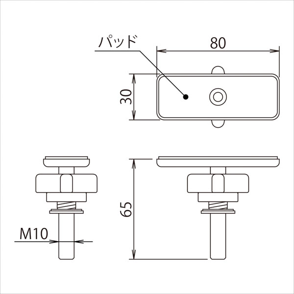 XA-80 角形アジャスター[2×4メイト・ツーバイフォーメイト]《取り寄せ商品・代引不可》_2