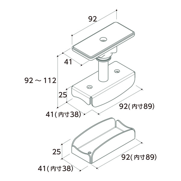 XSP-1124 キャノンフルセット(取付ねじ付・パッケージ入)[2×4メイト・ツーバイフォーメイト]《取り寄せ商品・代引不可》_2