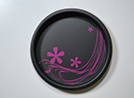 流れ桜 丸型(黒枠)