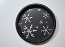 雪 丸型(黒枠)