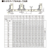 かぶせタイプはみ出し寸法表