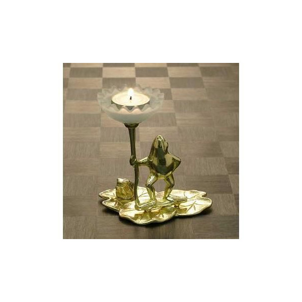 真鍮キャンドルスタンド】キャンドルスタンド カエル「アトム